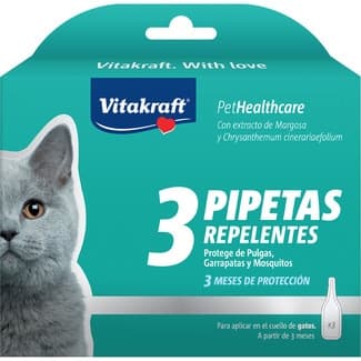 Pipetas repelentes para gatos Biocida caja 3 unidades -
