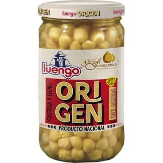 Origen garbanzos cocidos de Fuentesaúco frasco 400 g neto escurrido -