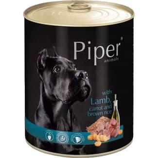 Comida húmeda para perros con cordero, zanahoria y arroz integral lata 400 g -