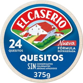 Queso fundido en porciones 24 quesitos caja 375 g -