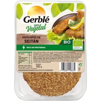 Escalopes de seitán rebozados 100% vegetal y ecológicos pack 2 unidades 90 g -