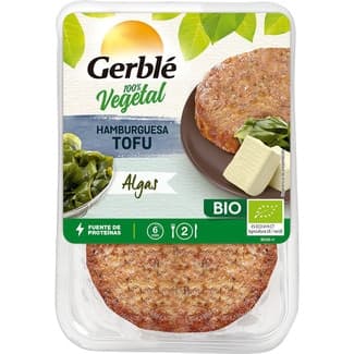 Bio hamburguesa de tofu y algas 100% vegetal y ecológica pack 2 unidades 80 g -
