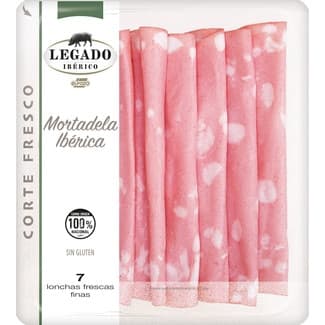 Corte Fresco mortadela ibérica en lonchas finas sin gluten sin lactosa envase 150 g -