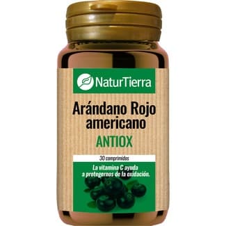 Antiox arándano rojo americano con vitamina C envase 30 comprimidos -