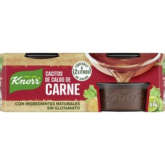 Caldo de carne en cacitos pack 4 tarrinas 112 g -
