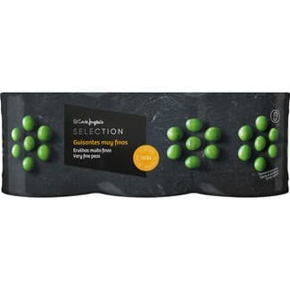 Guisantes al natural muy finos pack 3 latas 120 g neto escurrido -