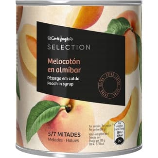 Melocotón en almíbar extra 5-7 mitades lata 480 g neto escurrido -
