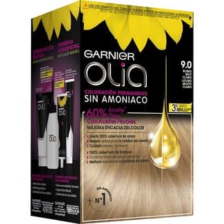 Tinte Rubio Muy Claro nº 9.0 coloración permanente con aceites florales naturales caja 1 unidad sin amoniaco -