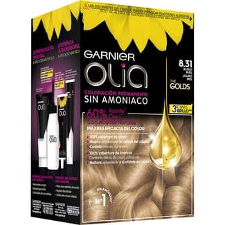 Tinte Rubio Miel nº 8.31 coloración permanente con aceites florales naturales caja 1 unidad sin amoniaco -