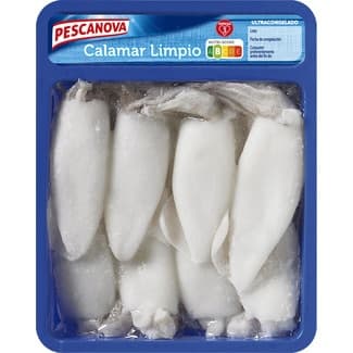 Calamar limpio estuche 400 g neto escurrido -