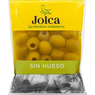Aceitunas manzanilla sin hueso bolsa 75 g neto escurrido -
