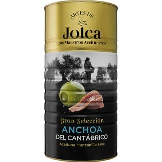 Aceitunas manzanilla rellenas de anchoa del Cantábrico Sin Gluten lata 600 g neto escurrido -