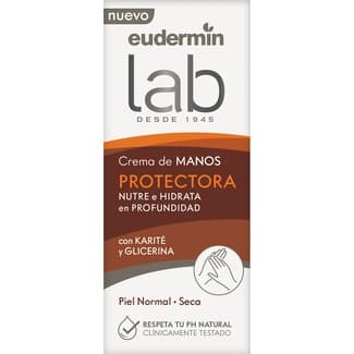 Lab crema de manos protectora con karité y glicerina para piel normal tubo 75 ml -
