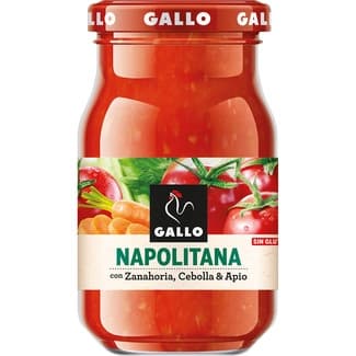Salsa napolitana sin gluten frasco 350 g neto escurrido -