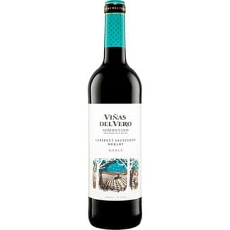 Vino tinto cabernet sauvignon merlot DO Somontano botella 75 cl -