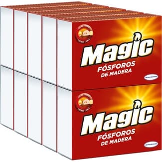 Fósforos de madera pequeños pack 10 cajas 40 unidades -