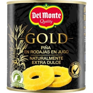 Piña gold en rodajas en su jugo lata 510 g neto escurrido -