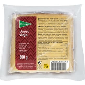 Queso viejo mezcla elaborado con leche cruda cuña 300 g -