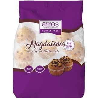 Magdalenas con pepitas de chocolate sin gluten bolsa 210 g -