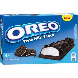 Snack de bizcocho de cacao con crujiente de galleta y crema de vainilla fresca pack 4 unidades 27 g -