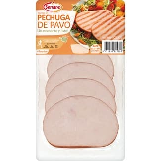 Fiambre de pechuga de pavo 4 lonchas sin gluten sin lactosa envase 200 g -
