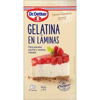Gelatina en láminas 12 unidades sobre 20 g -