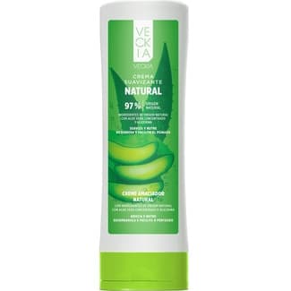 Crema suavizante Natural con aloe vera concentrado y glicerina frasco 300 ml suaviza y nutre desenreda y facilita el peinado -