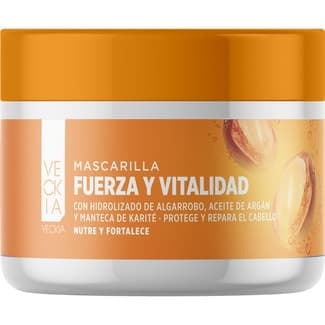 Mascarilla de pelo Fuerza y Vitalidad para cabellos dañados tarro 300 ml nutre y fortalece -