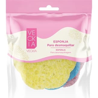 Esponja vegetal desmaquilladora bolsa 3 unidades -