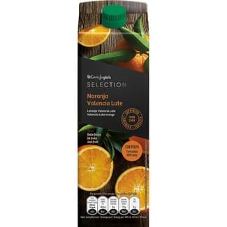 Zumo de naranja Valencia Late con pulpa 100% exprimido brik 1 l -