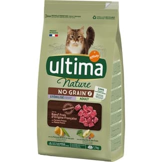 Nature Esterilizado Adult pienso para gatos adultos esterilizados con buey No Grain bolsa 1,1 kg -