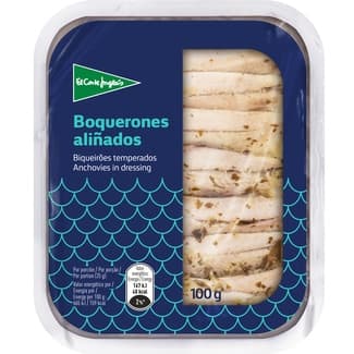 Boquerones aliñados con ajo y perejil tarrina 100 g -