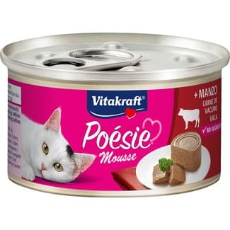 Poesie Mousse comida húmeda en mousse para gatos adultos con ternera lata 85 g -