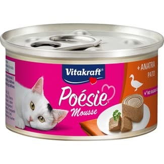 Poesie Mousse comida húmeda en mousse para gatos adultos con pato lata 85 g -