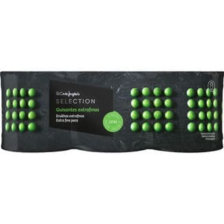Guisantes extra al natural extrafinos pack 3 lata 120 g neto escurrido -