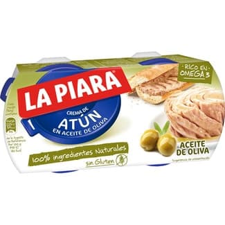 Paté de atún en aceite de oliva sin gluten pack 2 latas 82 g -