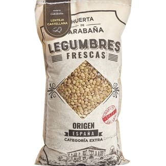 Lenteja castellana origen España categoría extra saco 1 kg -