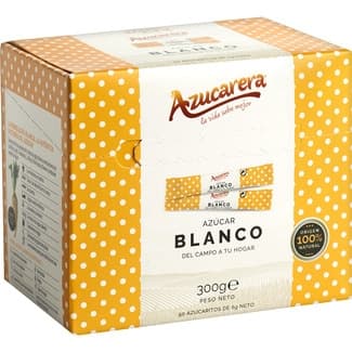 Azucar blanco en azucarillos bote 300 g (50 sobres de 6 g) -