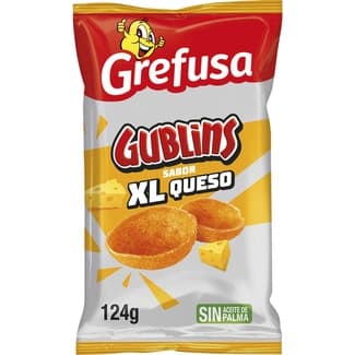 Gublins snacks de maíz sabor queso XL bolsa 124 g -