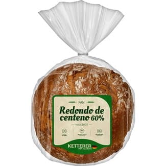 Pan alemán redondo centeno 60% envase 500 g -