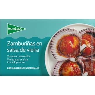 Zamburiñas en salsa vieira lata 81 g neto escurrido -