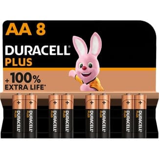 Plus pilas AA alcalinas, 1.5 Voltios, pila LR6 MX1500 blister 8 unidades -