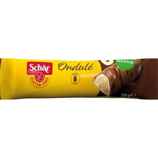 Ondulé barrita rellena de crema de avellanas y cubierta de chocolate sin gluten envase 30 g -