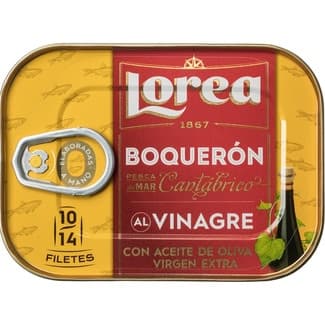 Boquerones del Cantábrico al vinagre elaborados a mano con aceite de oliva virgen extra lata 55 g neto escurrido -