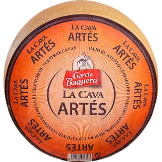 La Cava Artés queso curado en cava mezcla elaborado con leche pasteurizada peso aproximado pieza 4,4 kg -
