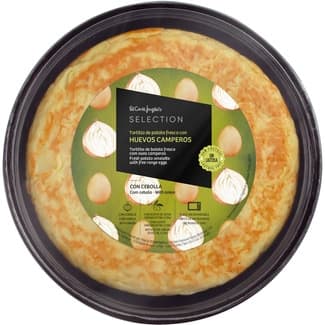Tortilla de patata con huevos camperos con cebolla sin lactosa 5 raciones envase 500 g -