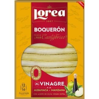 Boquerones del Cantábrico al vinagre a la albahaca y manzana bandeja 75 g neto escurrido -