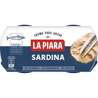 Paté crema de sardinas pack 2 lata 75 g -
