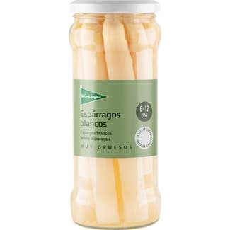 Espárragos blancos extra muy gruesos 6-12 piezas frasco 325 g neto escurrido -
