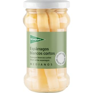 Espárragos blancos cortos medianos frasco 110 g neto escurrido -